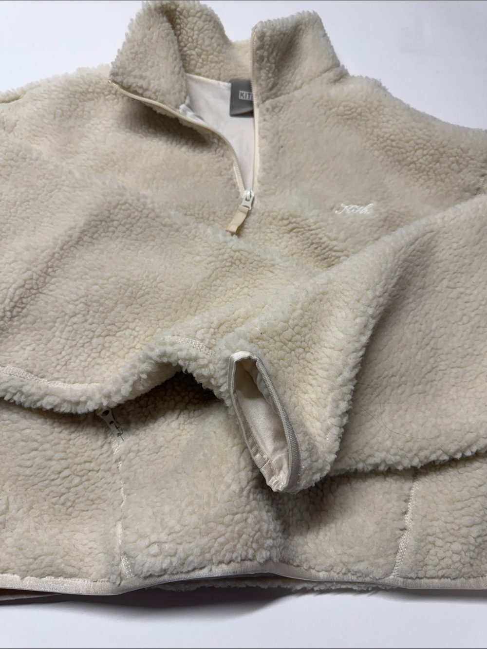 Kith Cream reggie Sherpa Half-Zip Pullover Jacket